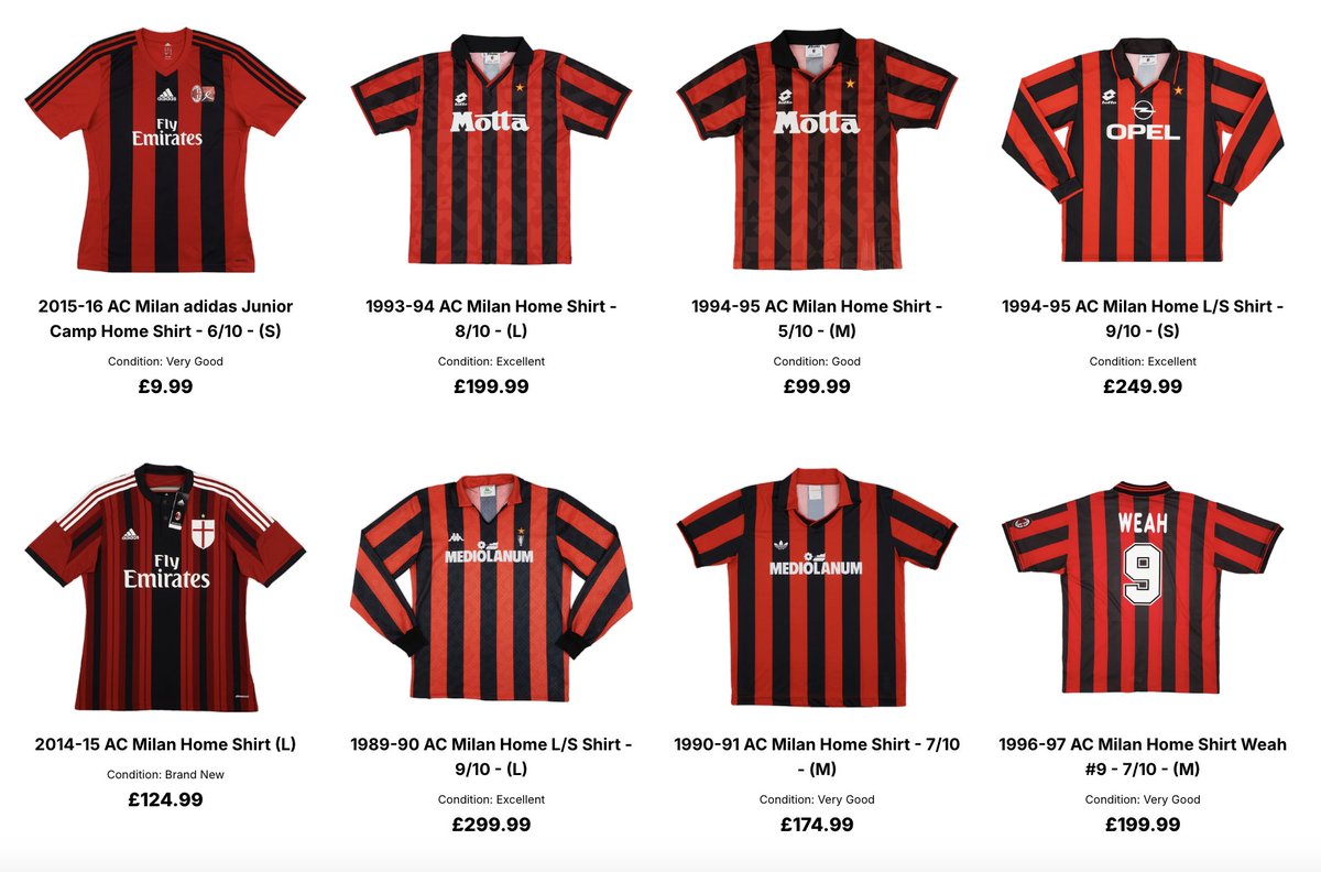 💰 You can now get 10% off on the ClassicShirt website with the promo code 'MilanPosts10' classicfootballshirts.co.uk/?ref=milanposts