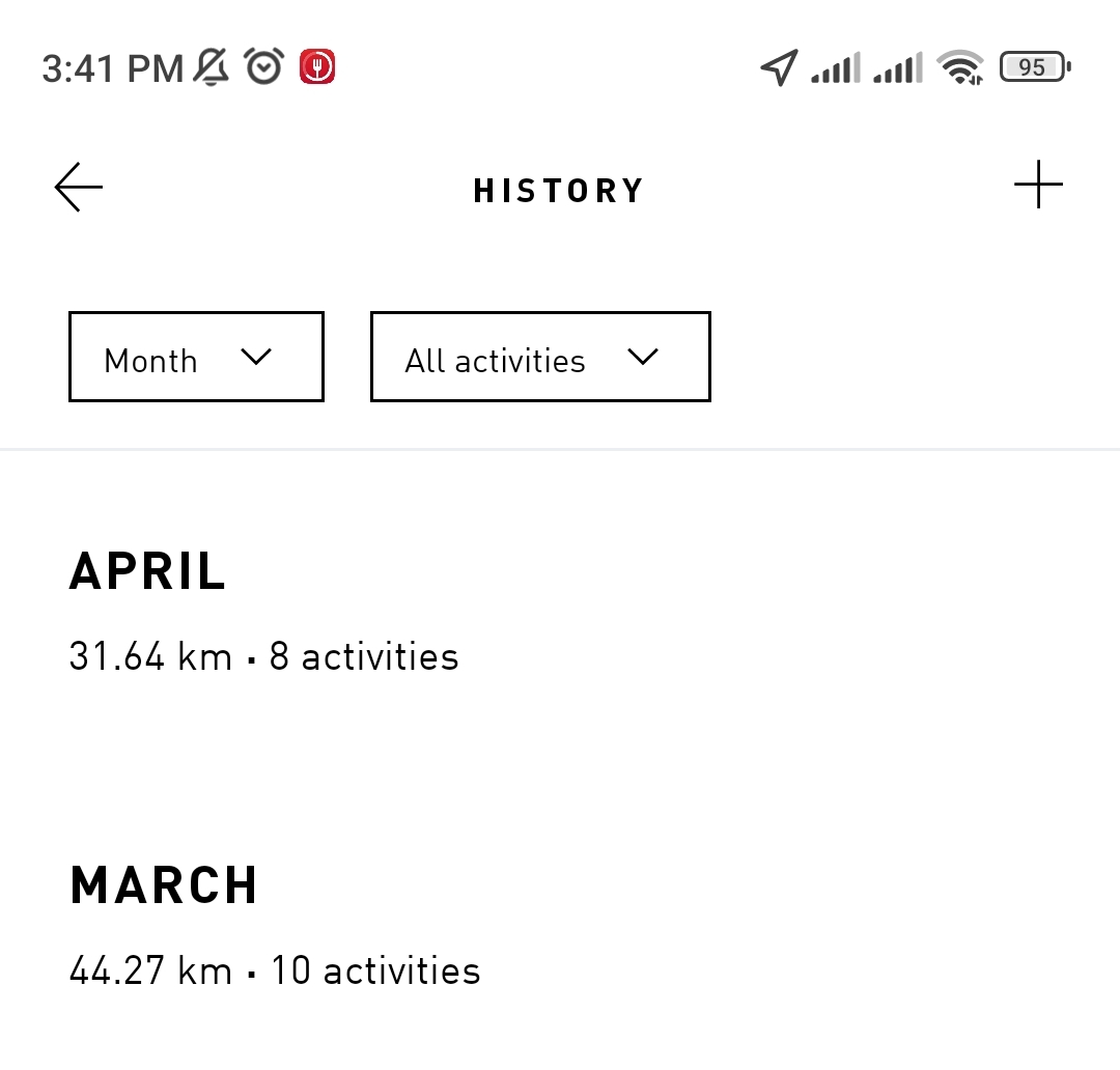 Solo quedan 3 días de Abril y me falta poco más de 12 km para llegar a lo del mes pasado, creo que es imposible que vaya 3 días seguidos a correr pero podemos intentar 🤜🏽 #running
