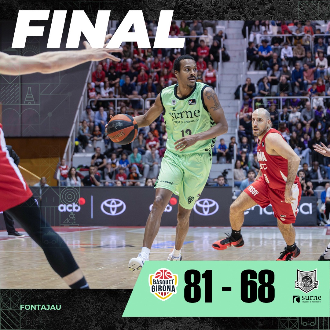 Final de partido en Fontajau. Derrota de Surne Bilbao Basket ante Bàsket Girona. La 14a victoria se resiste para los MIB.