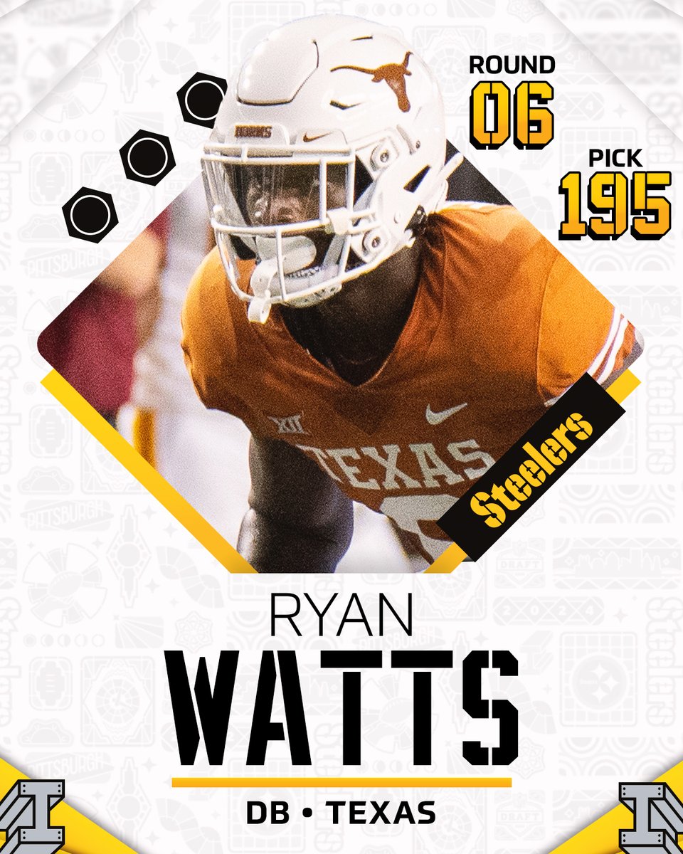 With the 195th pick in the 2024 #NFLDraft, we select DB Ryan Watts.