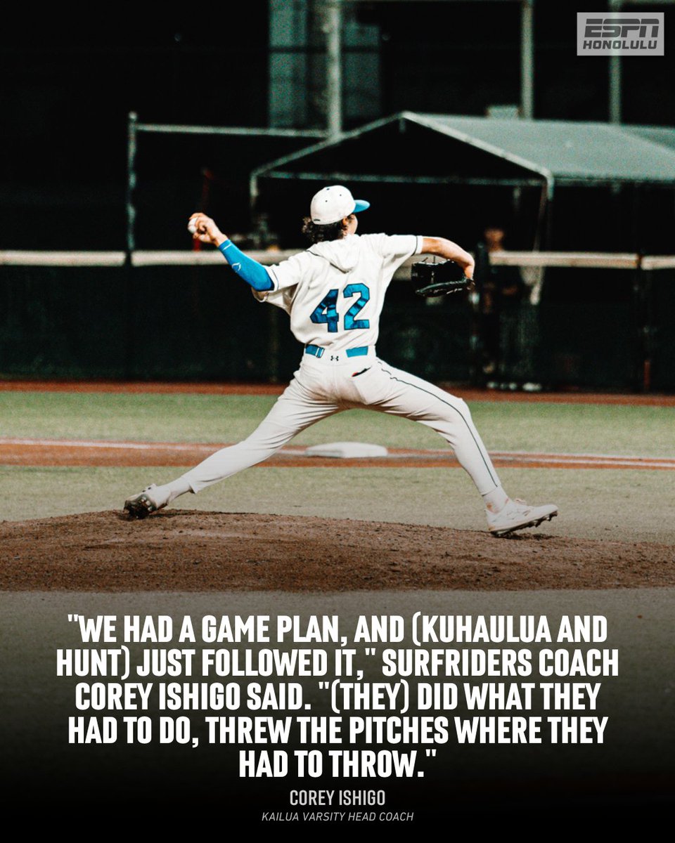 Kailua pounces on ‘Aiea, 8-1, to win first OIA title since 2017

For the DI OIA Championship game recap- espnhonolulu.com/2024/04/27/kai…

✍🏼: Wes Nakama
📸: Jonathan Salvador
#ESPNhonolulu #KailuaBaseball #AieaBaseball