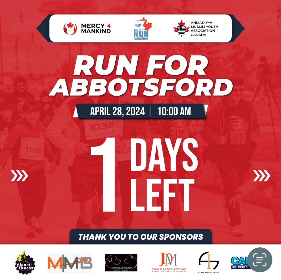 Join us TOMORROW for the FIRST-EVER Run for Abbotsford, kicking off at 10:00 am! 🏃‍♂️Lace up your sneakers and join us at Mill Lake Park for a day of FUN, FITNESS, and FUNDRAISING in support of Abbotsford Regional Hospital! 🏥 Let's make a difference together! #RunForAbbotsford