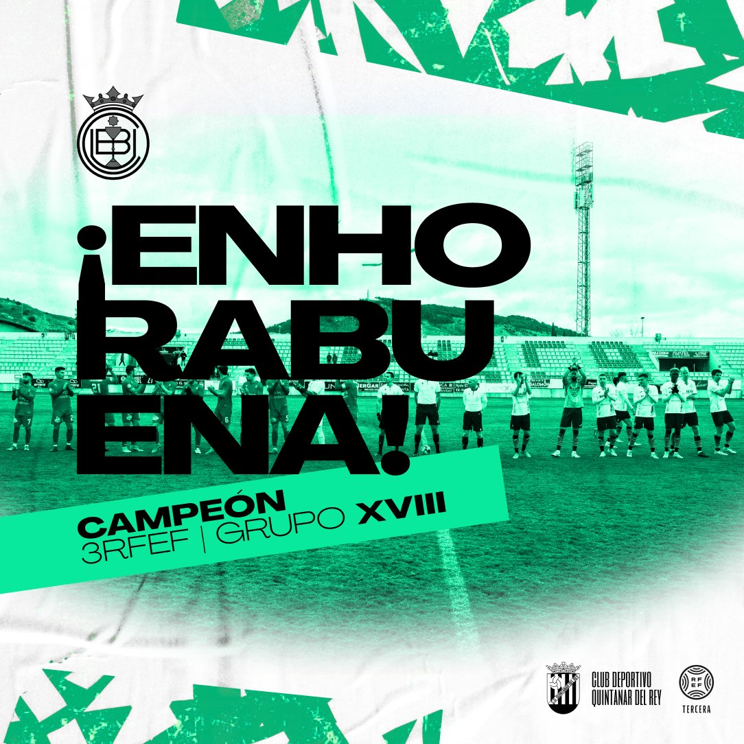 Felicitar a @UBConquense por esta gran temporada y conseguir el ascenso directo a #2RFEF ¡ENHORABUENA CAMPEONES! 🏆 a disfrutarlo Nos vemos la próxima jornada en el San Marcos 💚💚