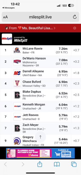 Mac Rawie with the #9 jump in the nation. Huge PR