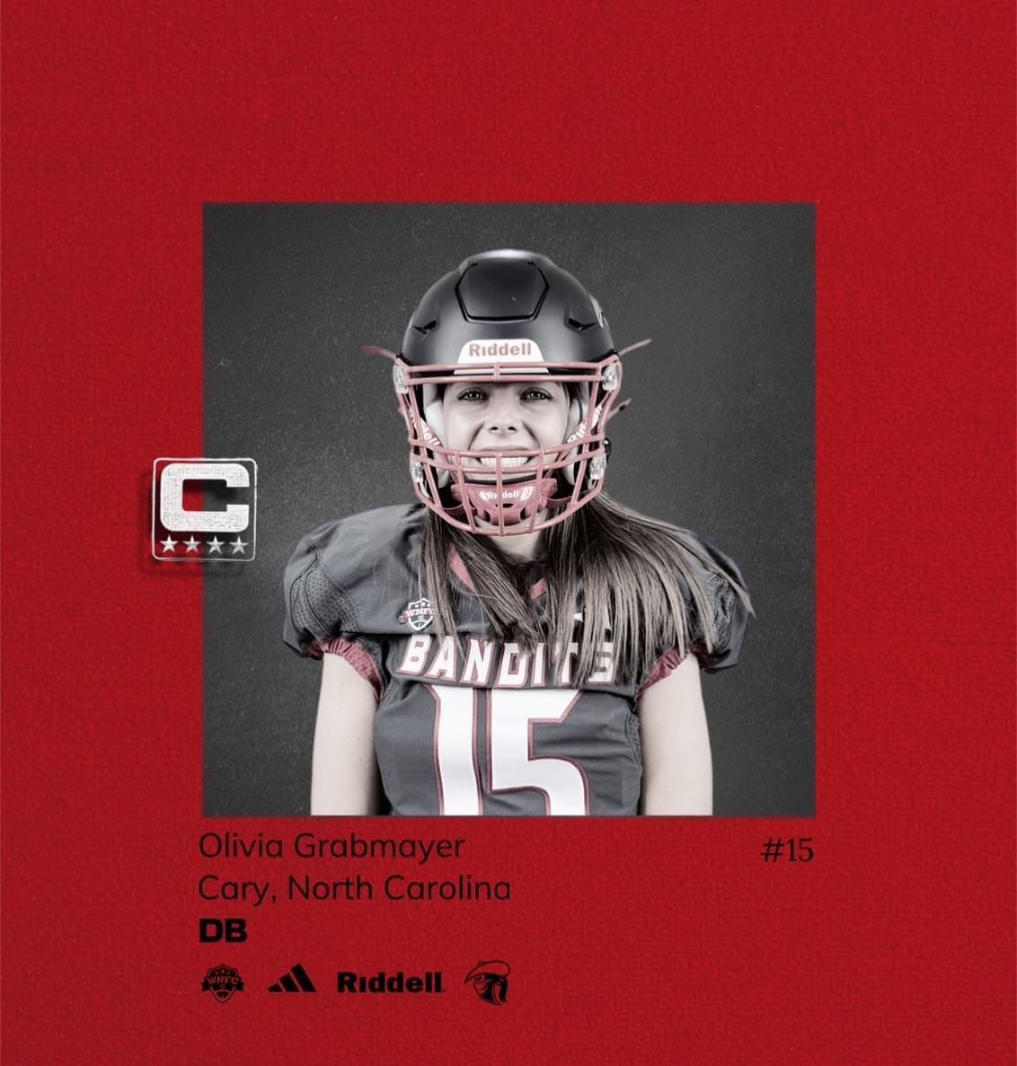 Today’s 4th Captain will be Olivia Grabmayer! The standout rookie has been a lockdown corner in her first two tackle games thus far. We’re excited to see her continue to grow as a player, and as a leader. Congrats @oliviagrabmayer❗️