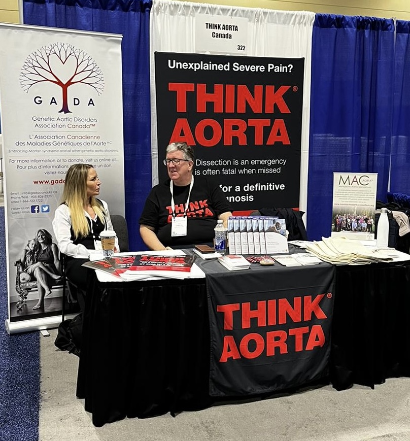 Join us at Booth #322 at the AATS ANNUAL MEETING to learn more about the life-saving #THINKAORTA campaign and its launch in Canada! 

More information here: gadacanada.ca/news/2024/4/27… @MACAorta @AATSHQ #AATS2024 #aortaed