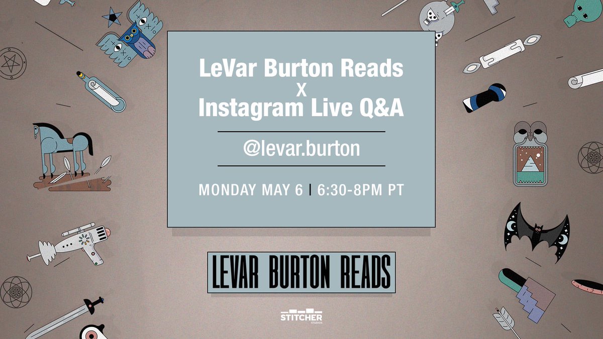 Yes, LeVar Burton Reads is ending, but first, I want to celebrate 13 seasons with you (and a few guests)! Come join me Mon May 6th on Instagram Live! Drop your Qs about the podcast here, or just let me know what the podcast has meant to you! Find me @levar.burton on IG.