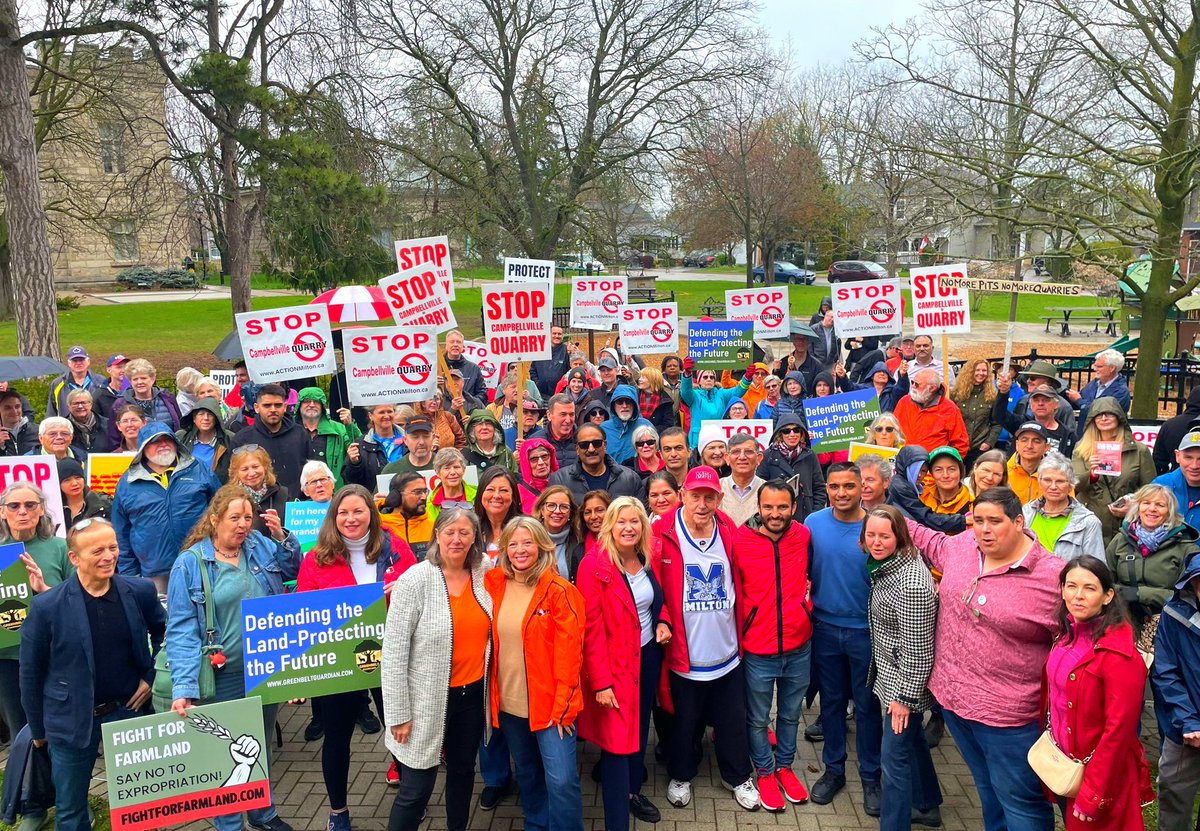 GREAT day at KEEP THE PROMISE RALLY! @action_milton was PROUD to participate w/ HUNDREDS of #Milton residents demanding @fordnation #stopthequarry! @envirodefence A+ support via Mayor Krantz, @MaritStiles @BonnieCrombie @AislinnClancyKC @ediestrachan @GalenNHarris @kylejhutton