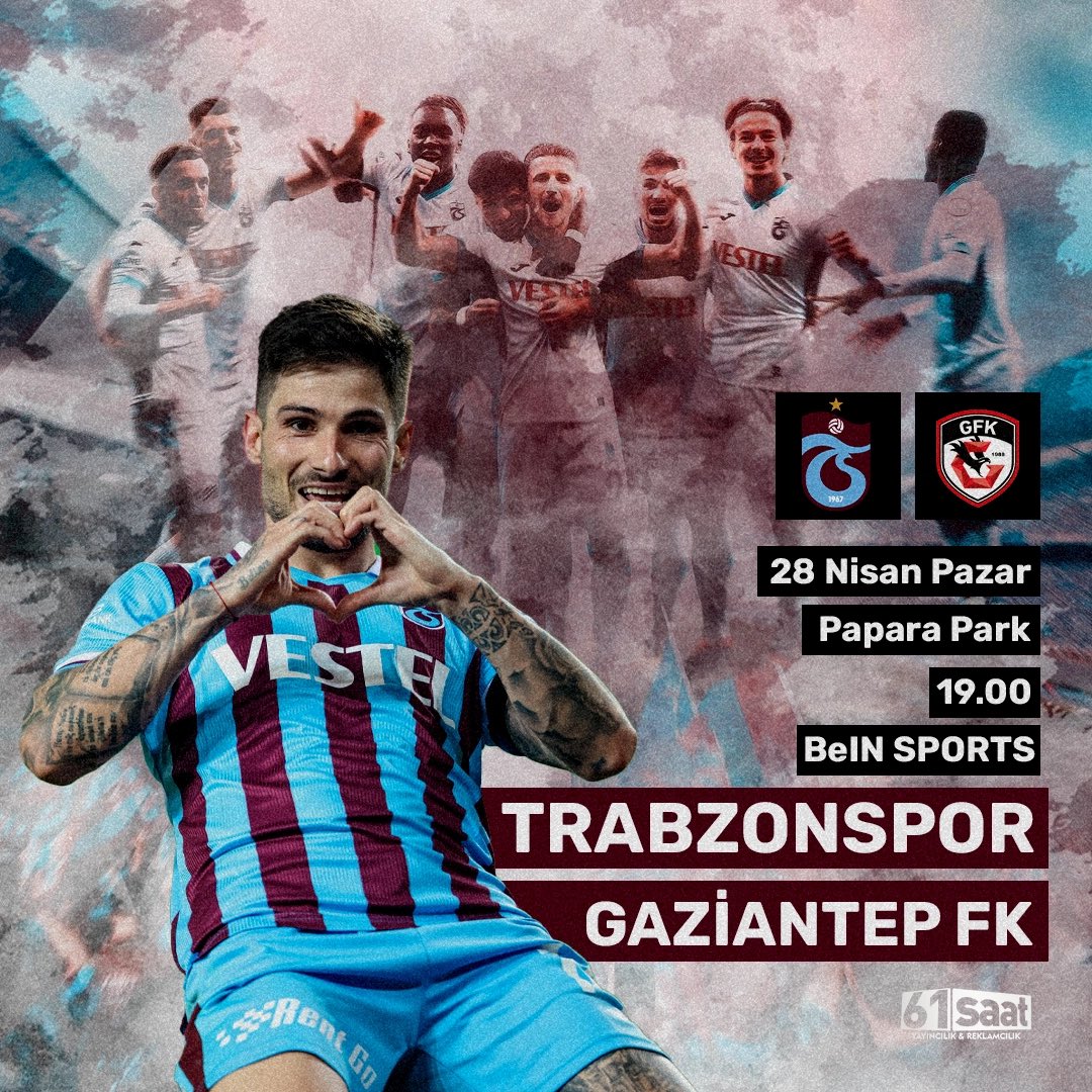 🔥 Bugün ❤💙 🆚 Gaziantep FK ⏰ 19.00 🏟 Papara Park 📲 #TSvGFK