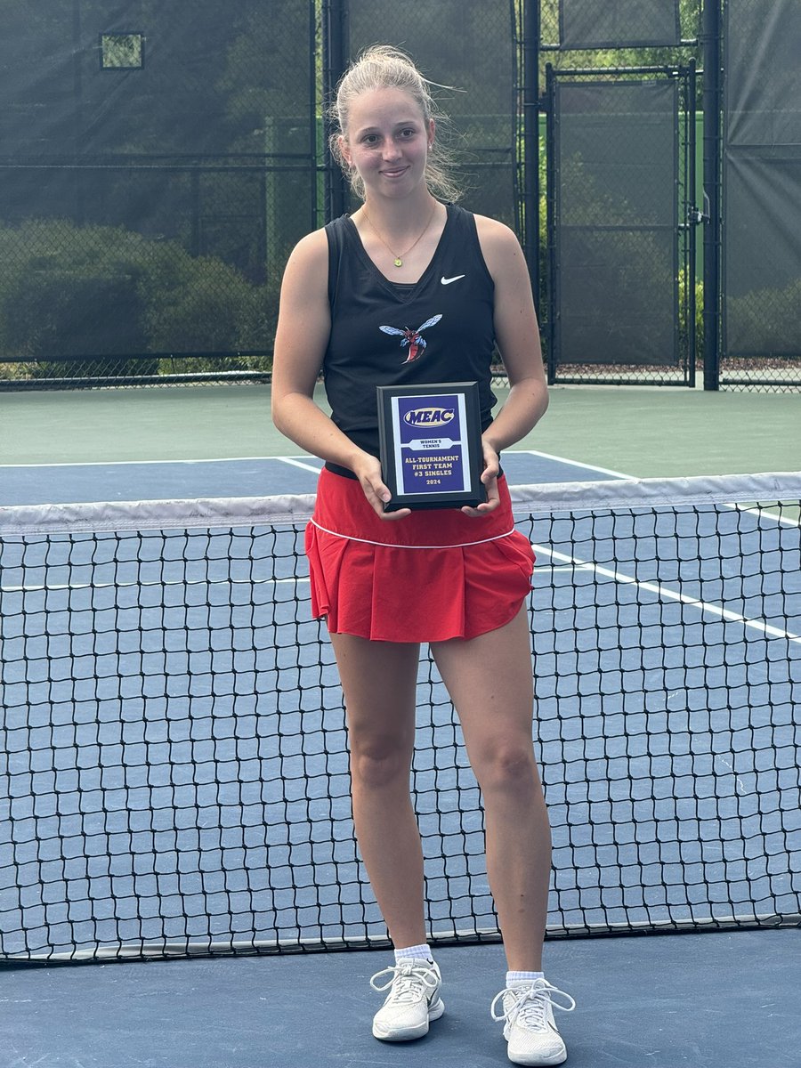 Congratulations to the women’s tennis team for finishing 2nd at the 2024 MEAC Championship! 
Congratulations, Klaudija Lisovska for receiving All-Tournament First Team in #5 singles and Dara Jula for receiving All-Tournament First Team in #3 singles. 

#GoHornets #LegacyandPride