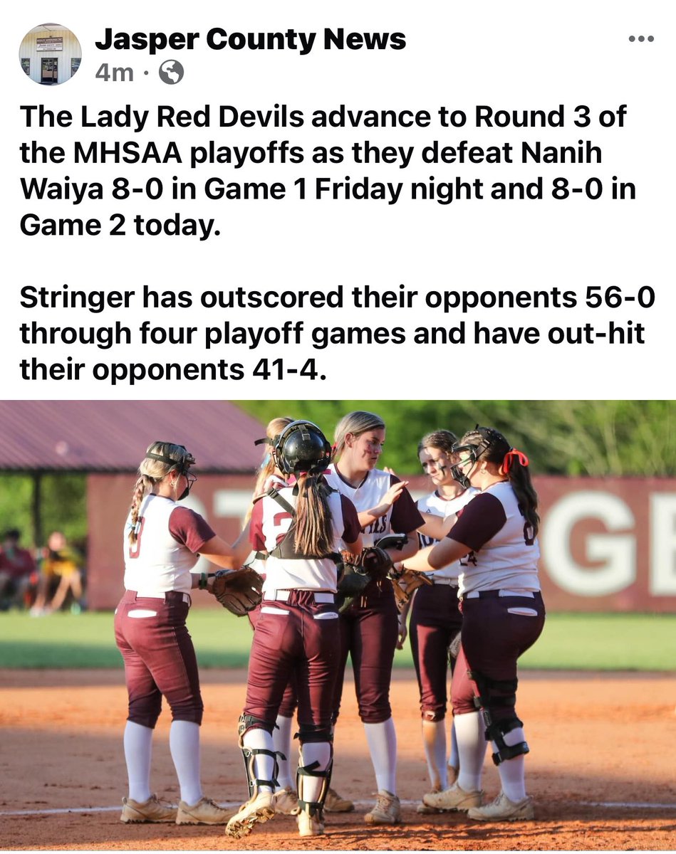 <a href="/StringerLD_SB/">Stringer Lady Devils Softball</a> moving on Round 3 loading…..🥎🥎