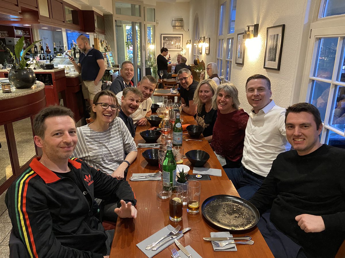 Well earned dinner after two days of fiat pure - representing bitcoin at the Invest trade fair in Stuttgart.