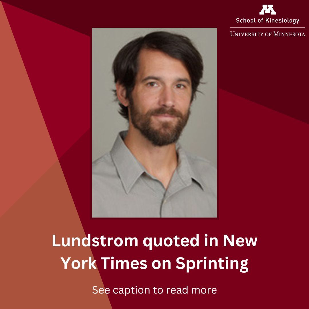 Christopher Lundstrom, PhD, was quoted in a New York Times article titled, 'Why You Should Add Some Sprints Into Your Workout.' The article discusses benefits of sprinting and steps to start sprinting safely.