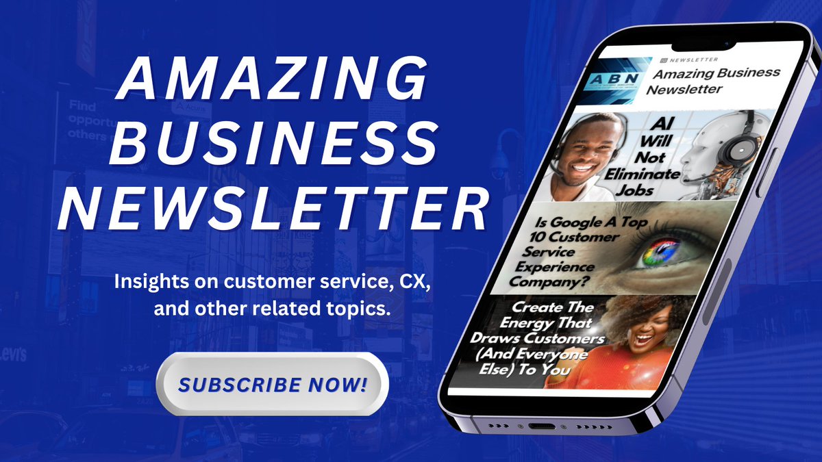 Join me weekly for valuable insights on customer service, CX, and more through the Amazing Business Newsletter. Don't miss out—subscribe today for amazing customer service and CX insights! linkedin.com/newsletters/am… #customerservice #customerexperience #CX