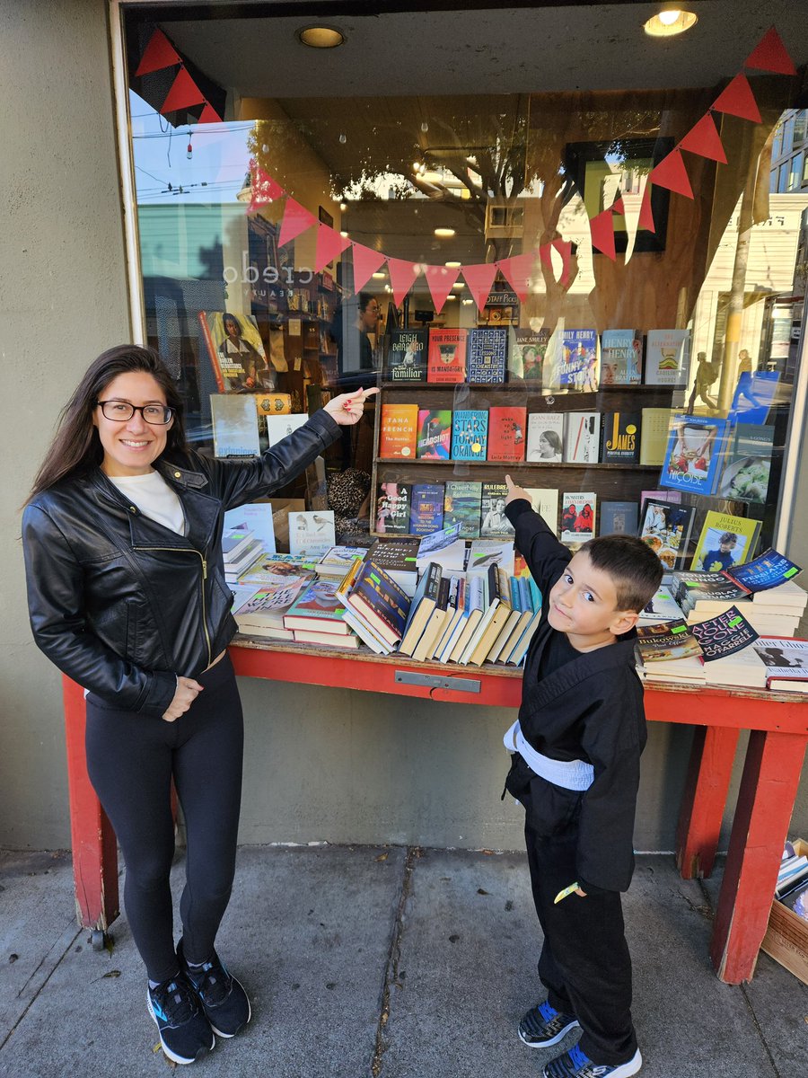 Happy Independent Bookstore Day! And look who my lil’ ninja spotted in the window of @browserbooks: “Mama!” #IndependentBookstoreDay