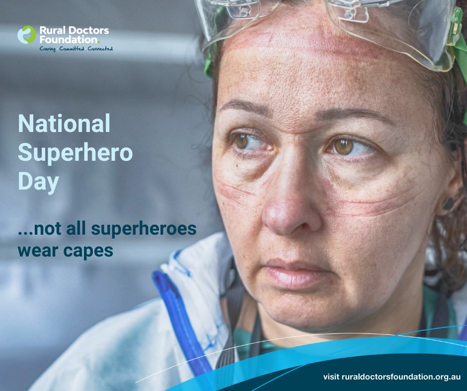 On National Superhero Day, we recognise our real-life heroes, the doctors, nurses and health workers out in rural communities. 

Our latest article looks at why health workers need to be cared for too: ruraldoctorsfoundation.org.au/caring-for-our…
