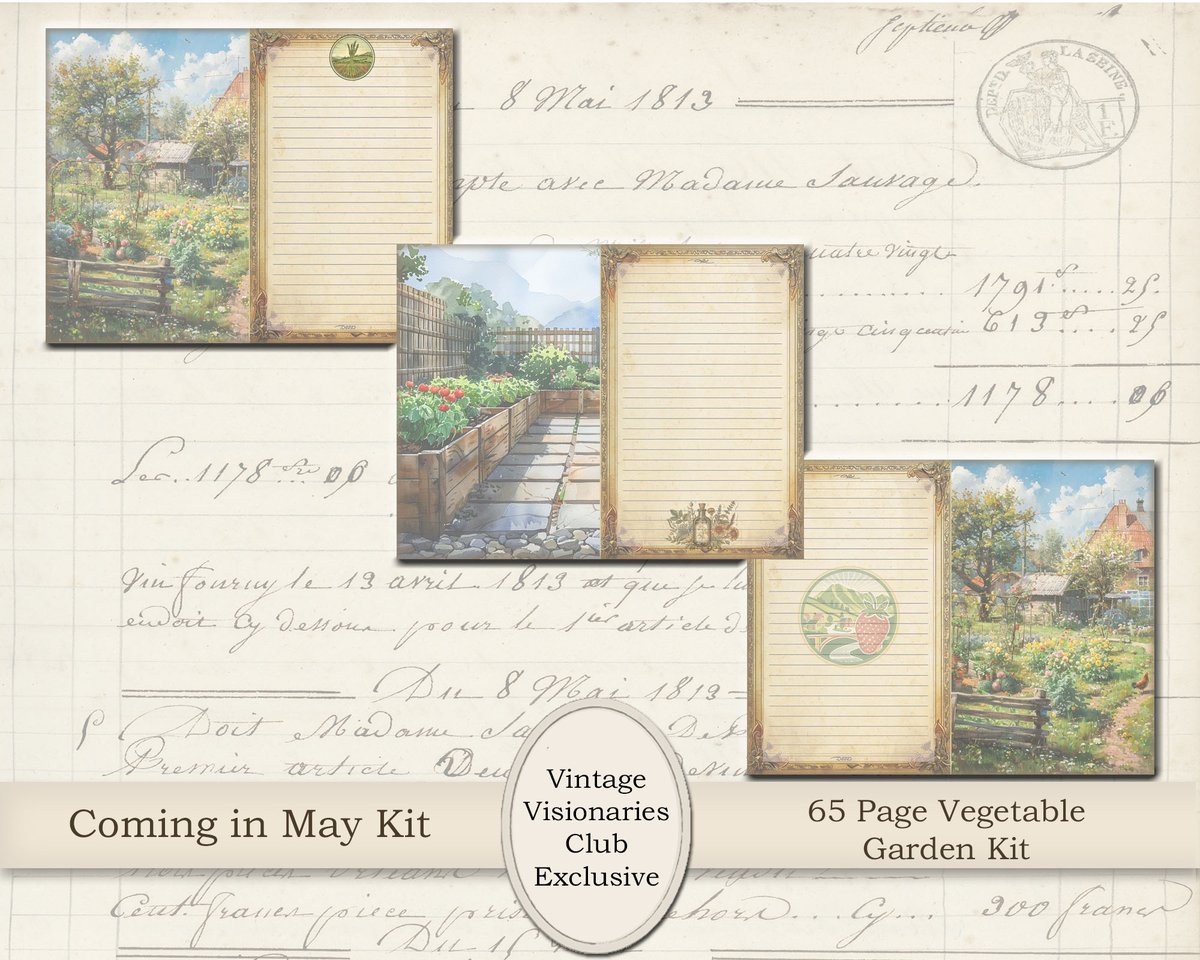 Coming to Vintage Visionaries Club on May 1st!  #junkjournal #junkjournal kit rusticplayground.com/vvc