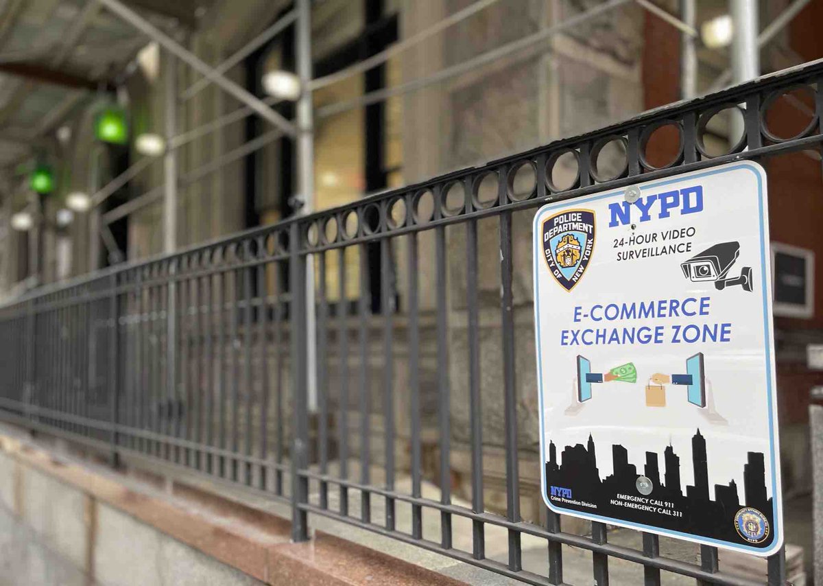 The NYPD encourages New Yorkers to safely utilize the designated E-Commerce Exchange Zones across the 5 boroughs in every police precinct, housing public service area, & transit district. Find your local precinct: bit.ly/nypdfyp