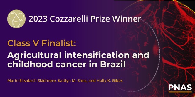 Congratulations to the finalist of the 2023 Cozzarelli Prize for their paper titled “Agricultural intensification and childhood cancer in Brazil.” Explore their award-winning research: ow.ly/lEwN50RpWgZ