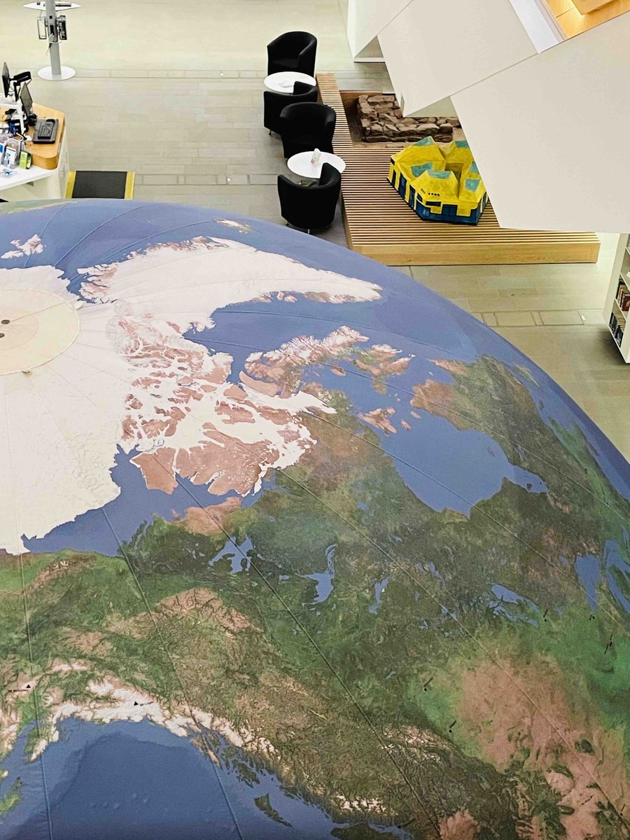 A bird’s 🦅 eye view of our globe 🌎 in the Atrium