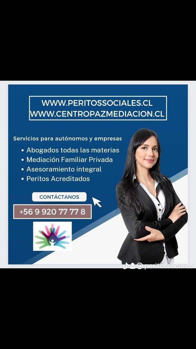 ✅ Somos Profesionales a tú alcance 👩🏻‍⚖

*Reservas Disponibles ✨😊*

⚖️ Visítanos en:

📌centropazmediscion.cl

📌peritossociales.cl