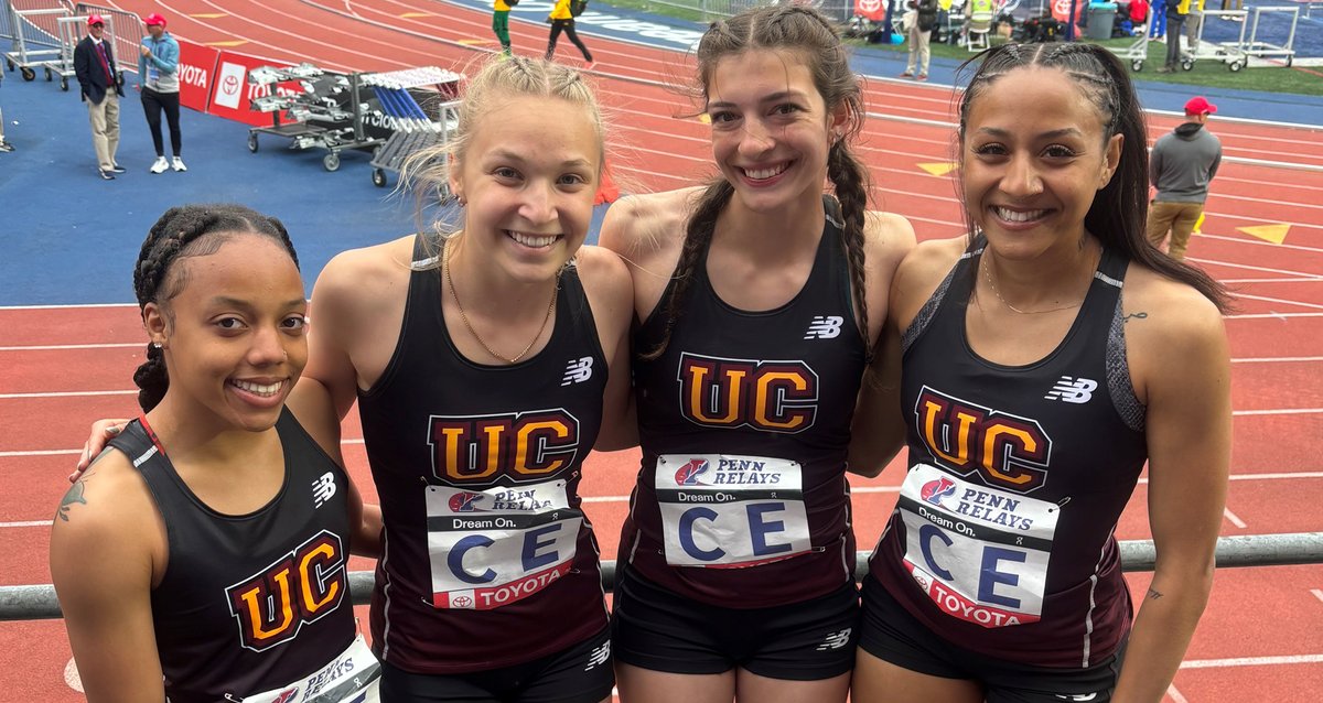 The Women's @UCTFXC 4x100 Relay Team Topped the School Record for the second time this weekend in Penn Relay Finals #UpTheBears ursinusathletics.com/news/2024/4/27…