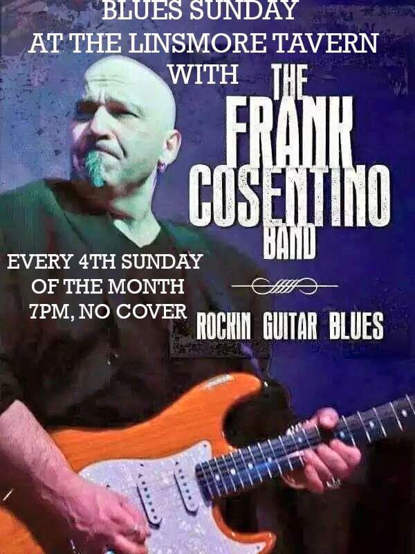 Sunday April 28th, a Blues Legend returns 2the Linsmore Tavern (1298 Danforth Ave)! The Frank Cosentino Band is back 4 their monthly show at the Linsmore and be bringing their guitar driven blues Featuring Blues Hall of Fame member & guitar virtuoso facebook.com/events/7550347…