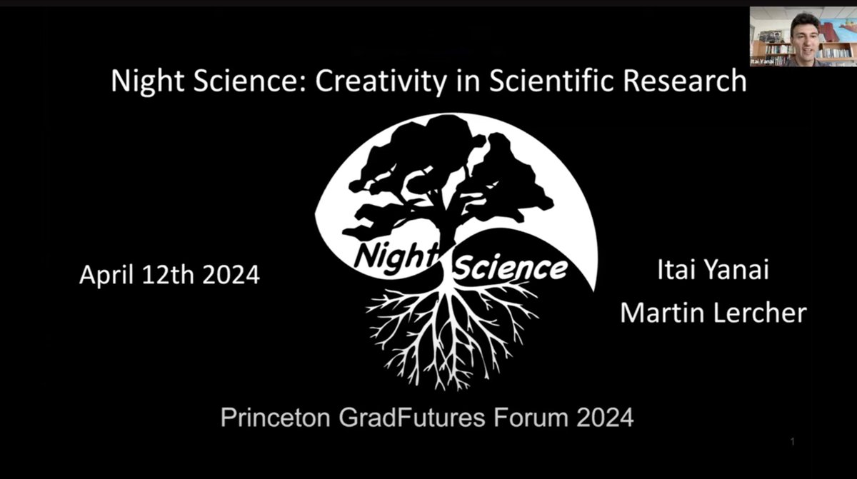 How should we make time for the creative side of scientific process? Check out this 1 hour talk that Martin and I gave about 'night science'. youtube.com/watch?v=fftG9y… @MartinJLercher