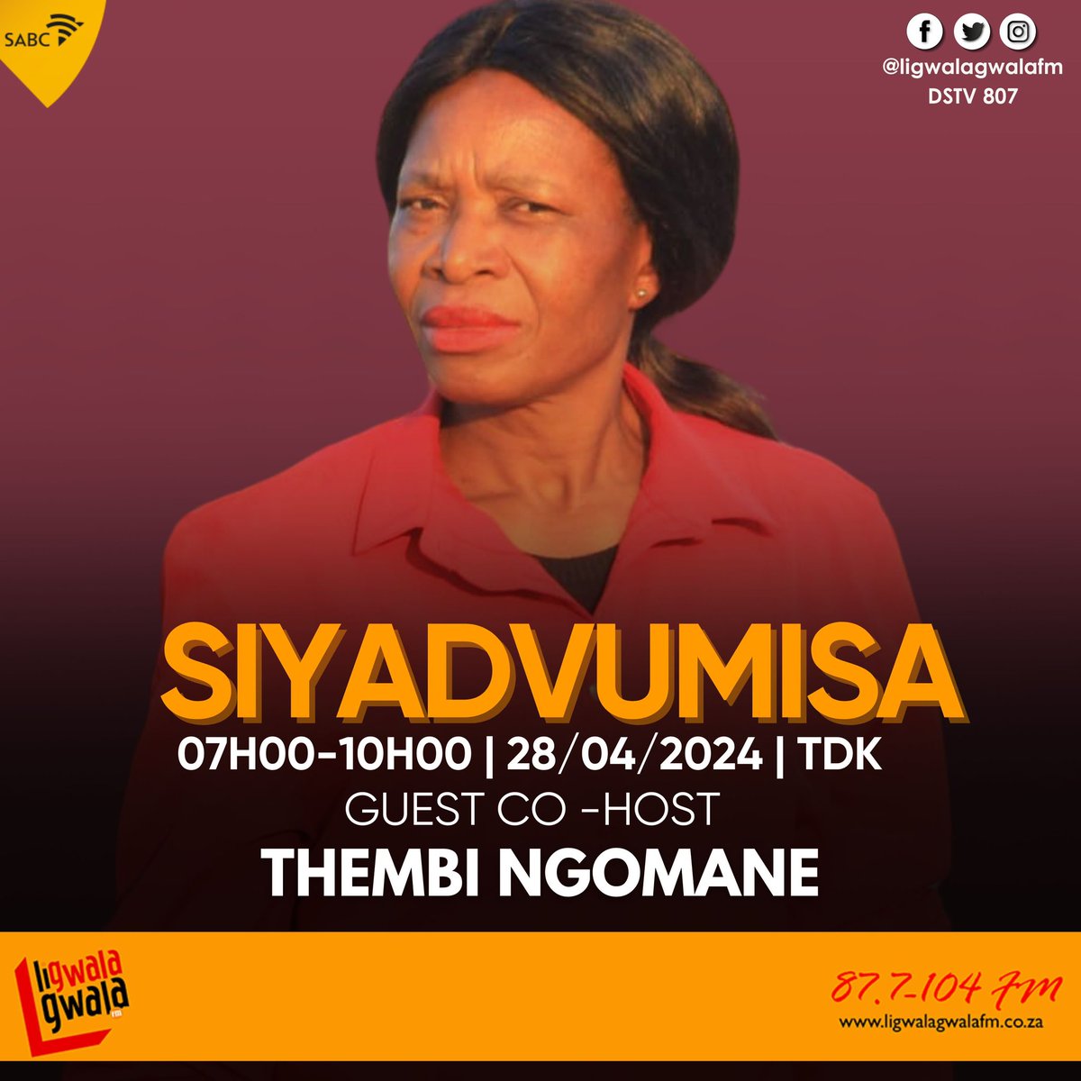 #Siyadvumisa | 07H00-10H00 | 🎙️: @tdktonga | with Ps. Bheki & Asanda Jiyani ku #LigwalagwalaFM