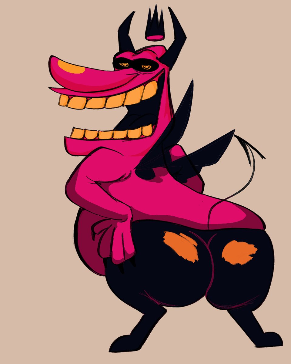 Honestly every time I see Satan from Anton Blast I just think of that devil guy from Cow and Chicken that shows his bare ass all the time