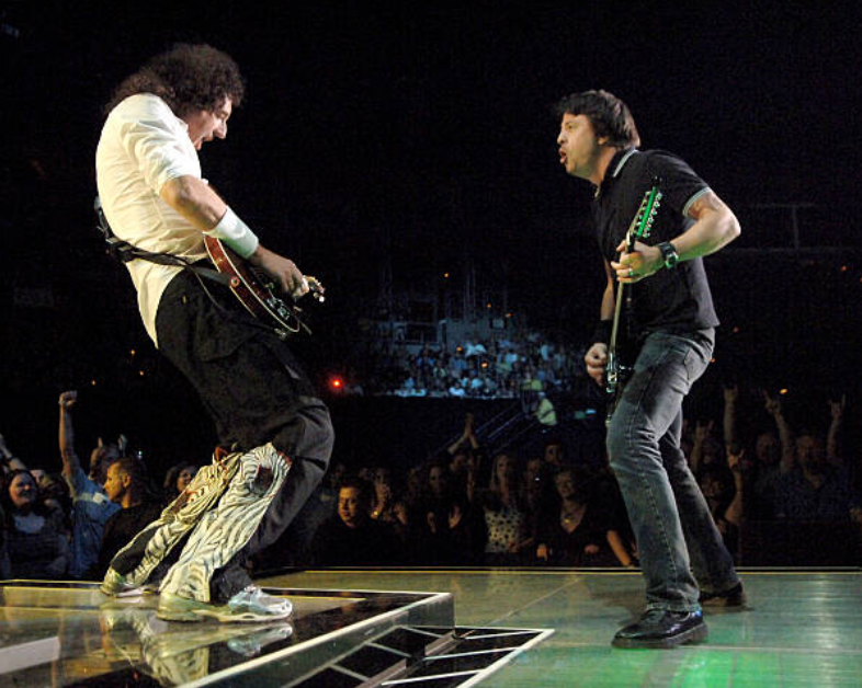 Brian May & Dave Grohl, 2006. Photo by Jeff Kravitz.