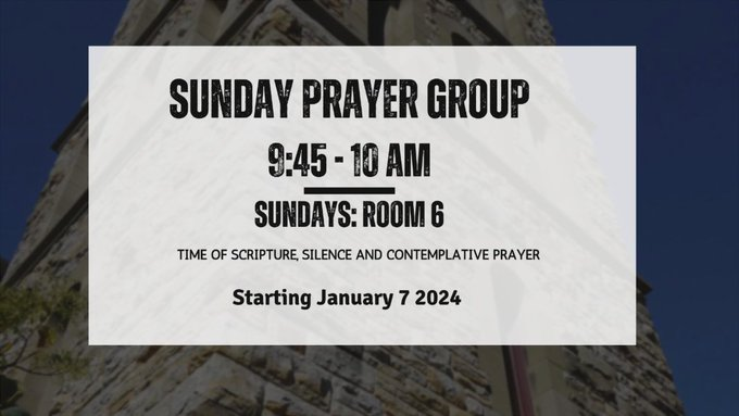 Our Sunday Prayer Group meets from 9:45 to 10:00 am  #UCCan #OttawaChurch #Centretown #Sunday #OttawaSunday #Prayer #PrayerGroup.