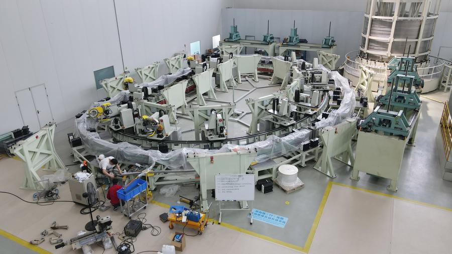 #China's Comprehensive Research Facility for Fusion Technology (CRAFT), a platform on which engineers develop and test key components for #FusionEnergy reactors, has achieved 70% completion and is expected to be finished in 2025 in #Hefei, east China's Anhui Province.