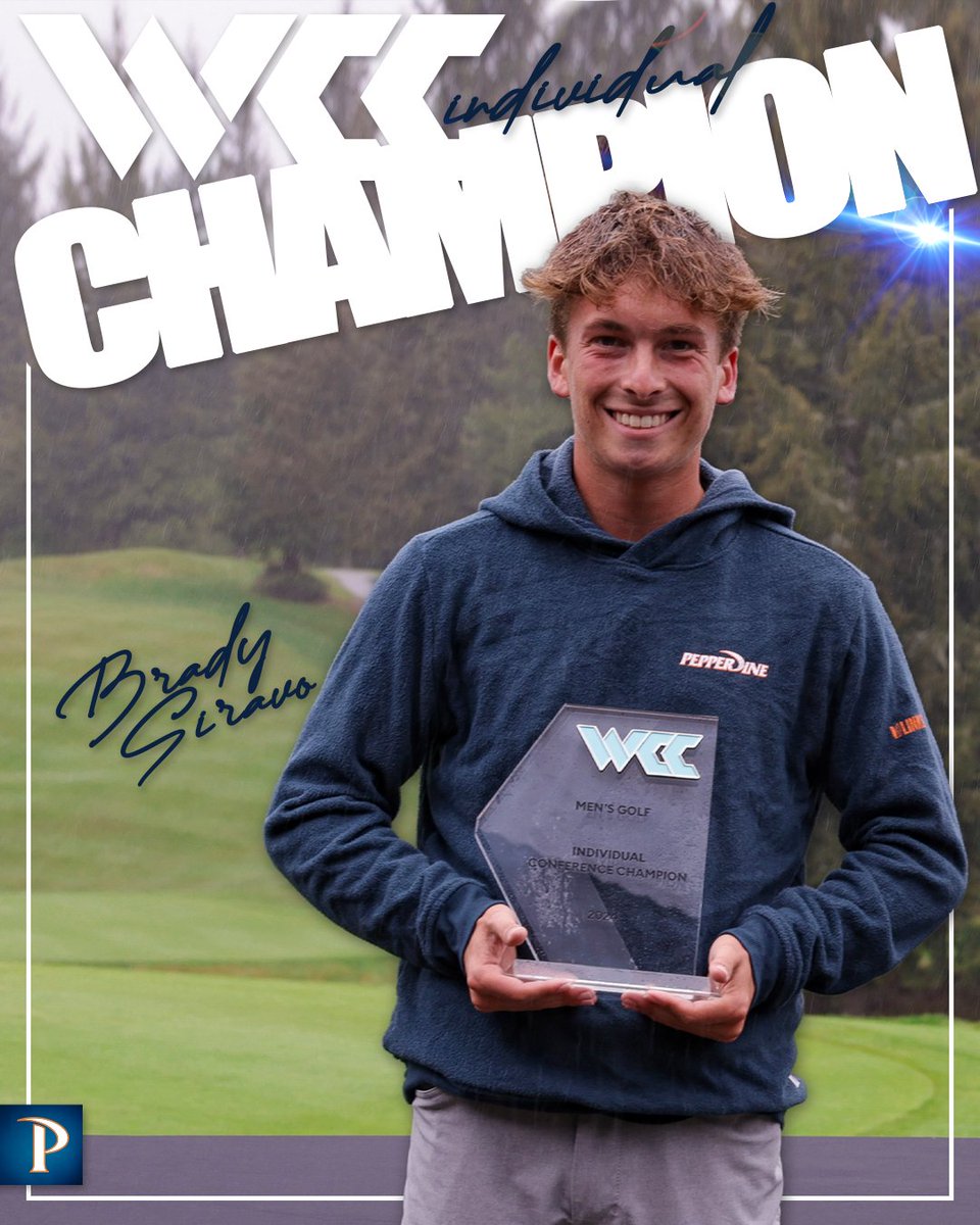 Congrats to @WCCsports medalist Brady Siravo on his first career win today, battling through a three-person, five-hole playoff for the honor! #WavesUp