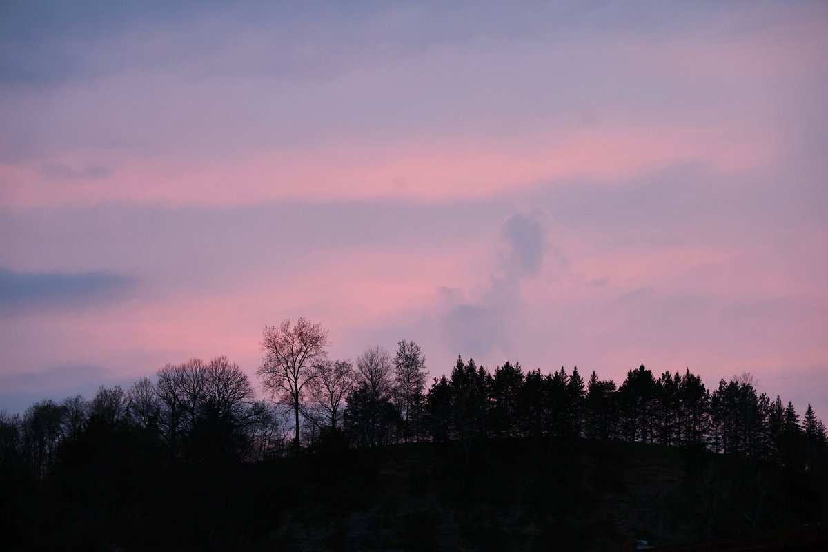 Sunset sky tonight over the top of the bluffs in Lanesboro #Minnesota