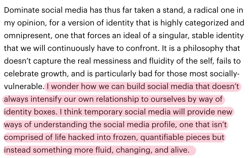 In September of 2013, @nathanjurgenson wrote a piece for @Snap's blog: 'The Liquid Self' It was an attempt (and challenge) to re-think the permanence of social media. Less than a month later, Snap introduced Stories — a product that forever changed social media permanence.