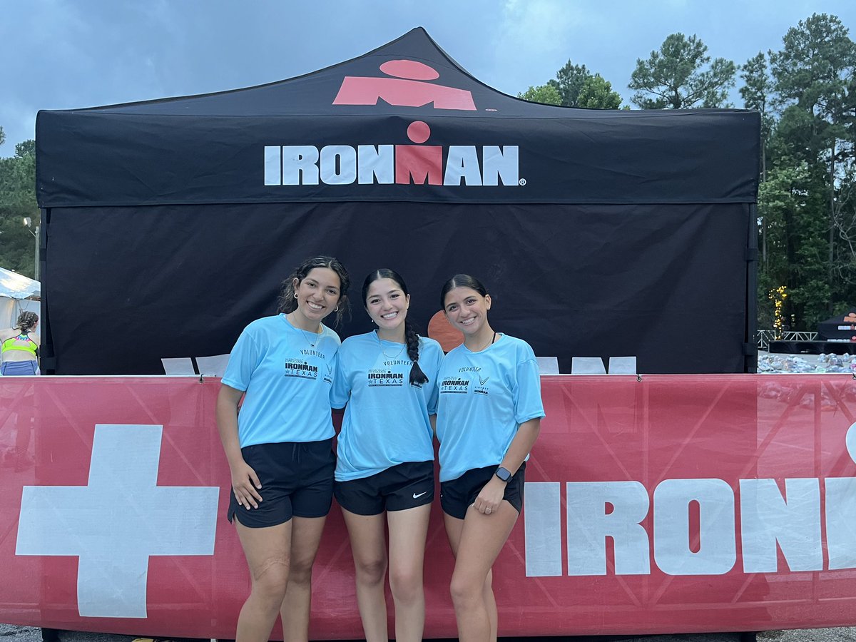 Ana, Lauren and Melina volunteering at the main medical tent at the Ironman race! What an amazing opportunity!