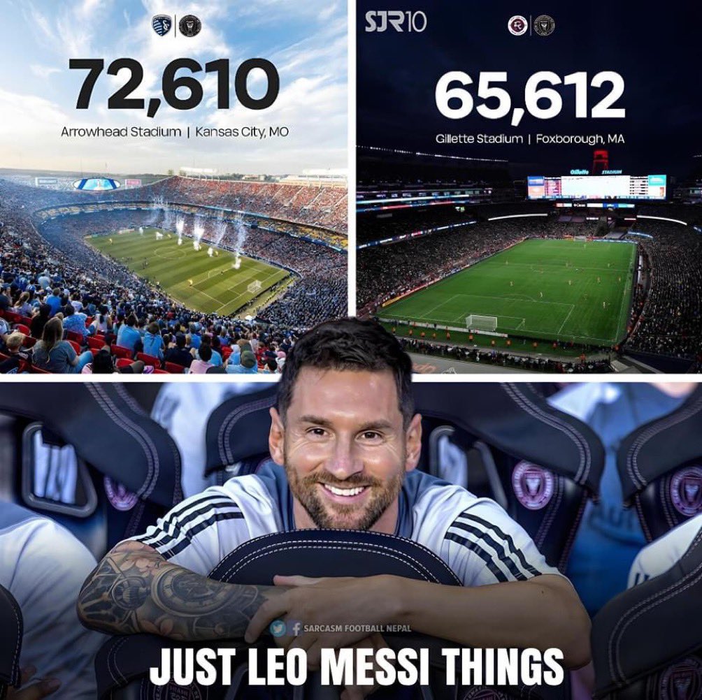 🚨 Lionel Messi SOLD OUT back-to-back NFL stadiums, but haters say he doesn’t have the streets 😂