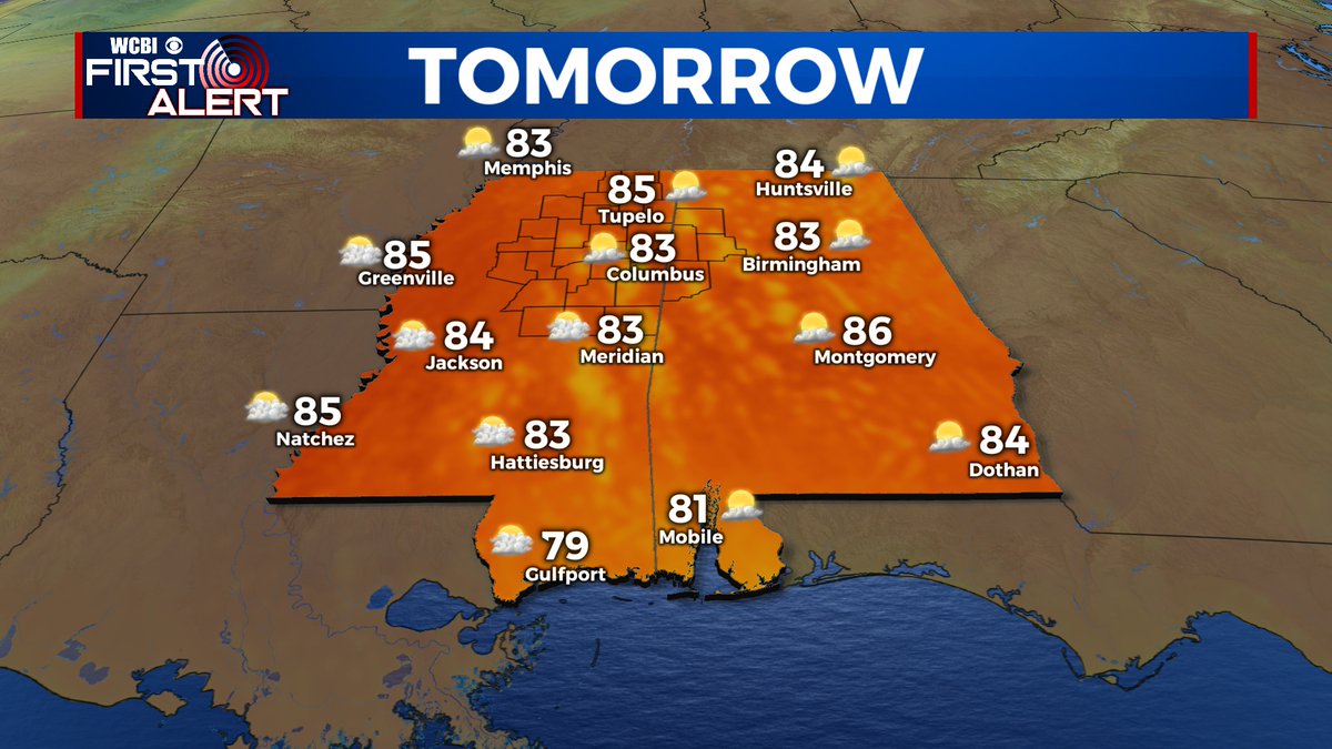 Another warm and breezy day is in store for our Sunday with highs climbing into the low to mid 80s!