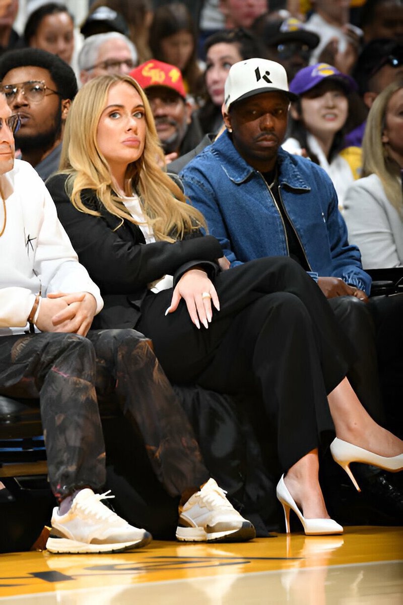 Adele at Lakers vs Nuggets game tonight in Los Angeles.