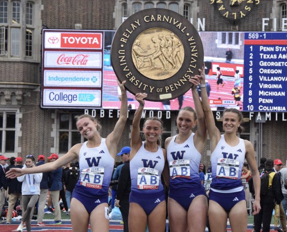 HUSKIES WITH THE SPEED 🐺🐺🐺 @UWTrack goes 8:17.28 in the Women’s 4x800 Relay to take down an 11-year-old NCAA Record!! #NCAATF x 📸 @UWTrack