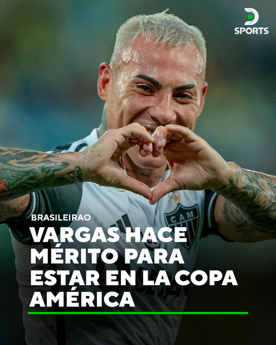 TURBOMAN MODE ON 🤪

⚽ Eduardo Vargas abrió el marcador en el triunfo del Atlético Mineiro por 3-0 ante el Cuiabá

🇨🇱 El delantero chileno cabeceó un centro sin ángulo para el Galo, a 54 días del inicio de la CONMEBOL #CopaAméricaEnDSPORTS

¿Será citado? 👀