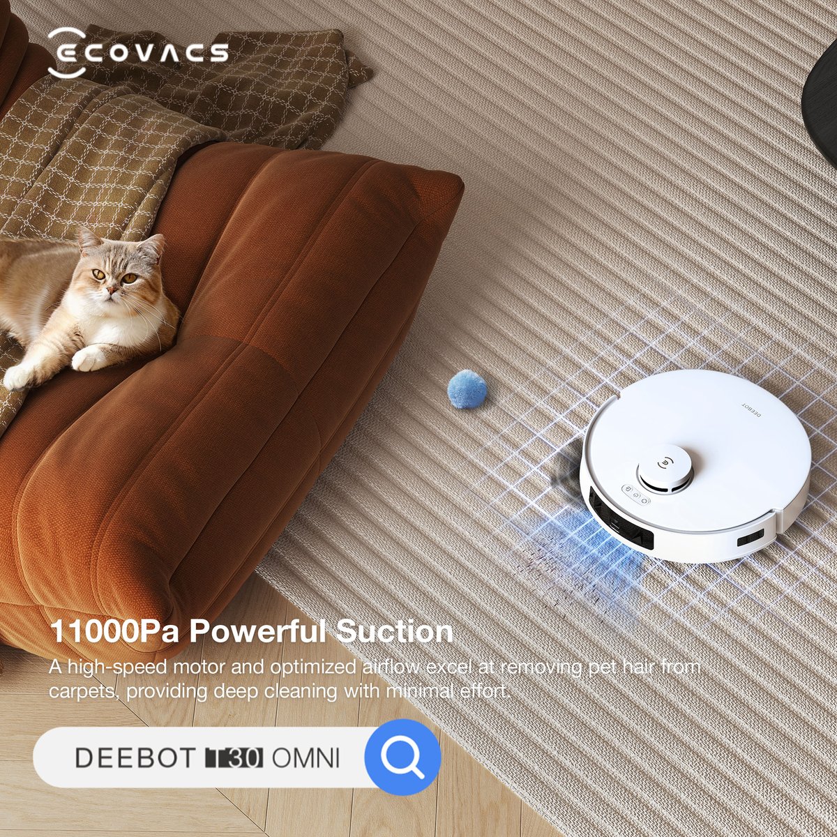 Elevate cleaning with DEEBOT T30 Family: 1/ TruEdge precision mopping. 🌟 2/ No hair jams with ZeroTangle. 🌬️ 3/ Compact, smart Mini OMNI Station. 🏡 4/ 11000Pa suction for clean floors. 💨 🛒 Shop now via linktr.ee/XECOVACS #DEEBOTT30 #PetsofECOVACS #PawsomeDEEBOT