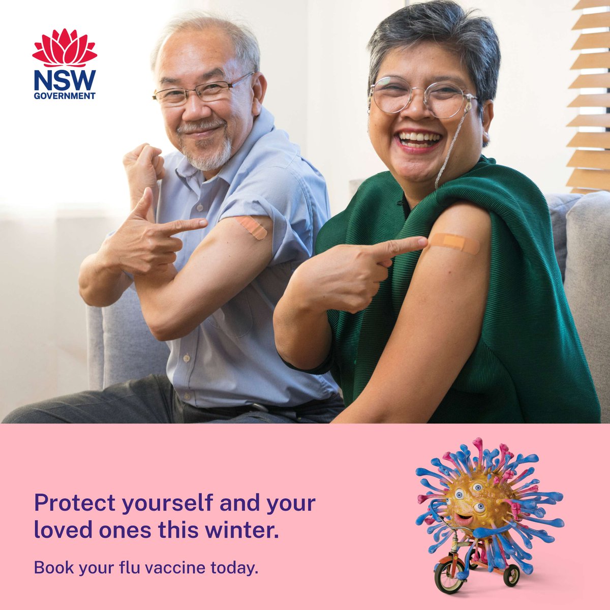 Influenza (flu) is serious, especially for people aged 65 and over, but your yearly flu vaccine offers the best protection from getting really sick. Getting a flu vaccine is quick, easy and free for people aged 65 - book it today.