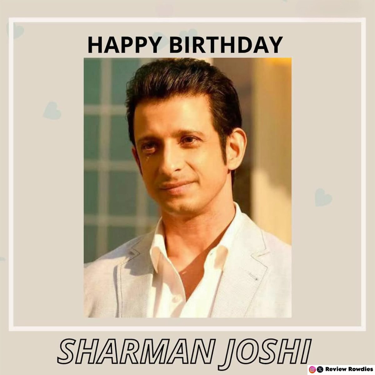 Wishing a very happy birthday to @TheSharmanJoshi 

#SharmanJoshi #HappyBirthdaySharmanJoshi #HBDSharmanJoshi #Reviewrowdies