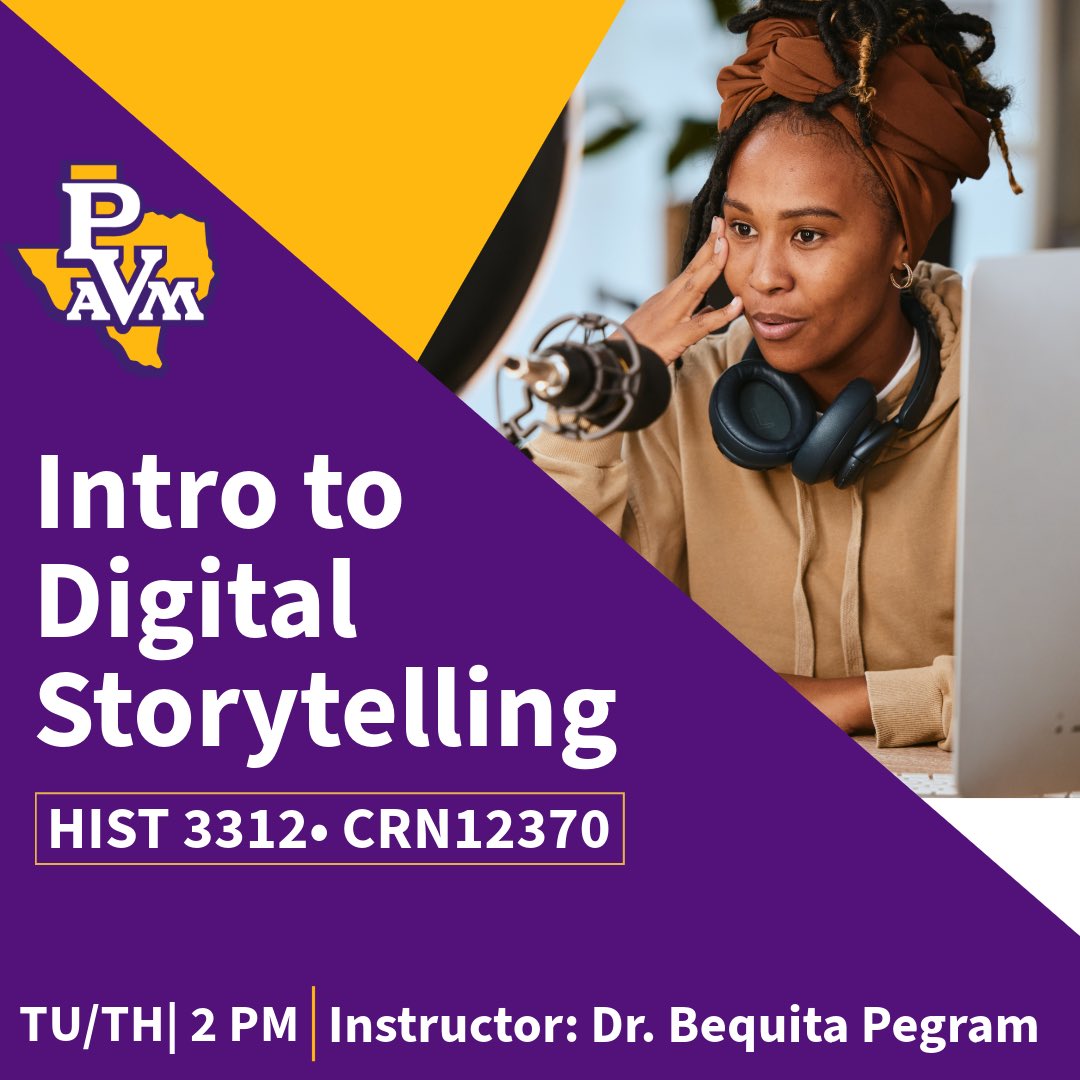 I am excited about this new course!! There are only 30 spots available, so sign up TODAY!
#amplifyingvoices #pvamu #drpegram #digitalstorytelling