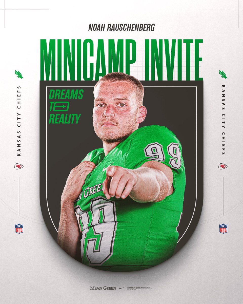 Congrats to @Noah_Rausch99 on earning a Rookie Minicamp Invite with the @Chiefs ! #GMG | #ChiefsKingdom