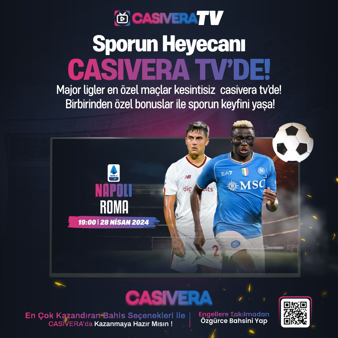 🔥 SERİE A HEYECANI CASİVERA'DA 🎁 Her güne özel 100 oranlı kombie bonusu 🎁 %100 Major lig bonusu 🎁 %25’e Varan spor kayıp bonusu 📺Casivera TV t.ly/CasiveraTV 🔥 Casivera Giriş t.ly/CasiveraXgiris