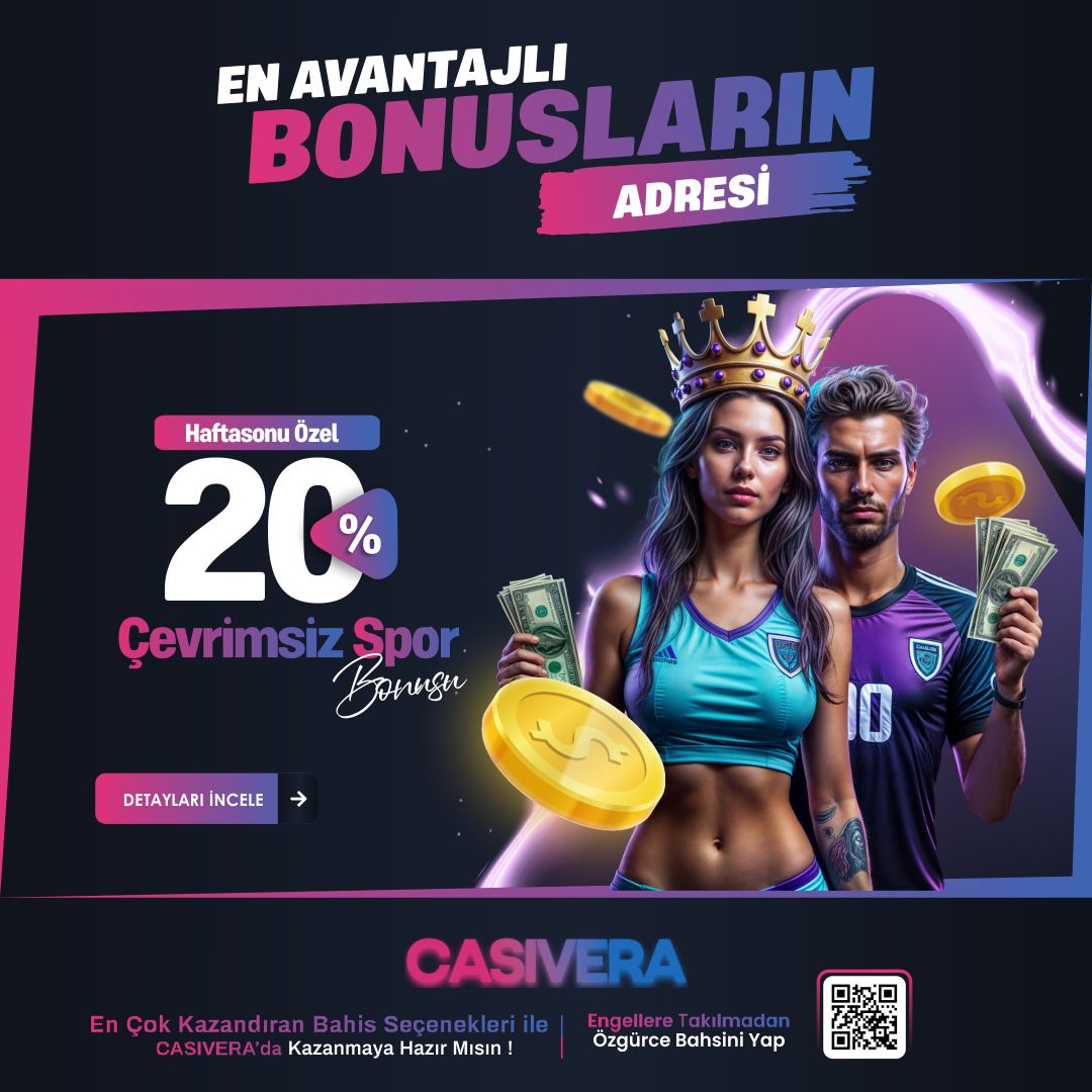 📢 Haftasonu kazancın adresi Casivera 💸 Hafta sonu yapacağınız minimum 200 TL yatırımınıza özel %20 Çevrimsiz Spor Bonusu ⚽️ %100 MAJOR LİG BONUSU 🎁 Her güne özel 100 Özel Oran bonusu 📺 Maç yayını TV t.ly/CasiveraTV ⭐️Casivera giriş t.ly/CasiveraXgiris