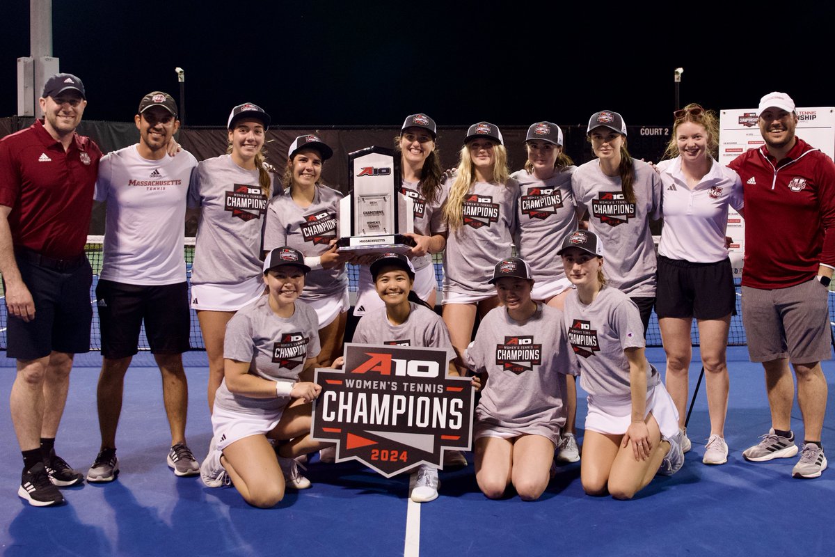 The 2023-24 @atlantic10 Women's Tennis Champions! 🤩

Proud of our effort in our A-10 run! We claim the 🏆 with a 4-2 victory over No. 8 Richmond in the #A10WTEN Finals!

📰 tinyurl.com/56vcu5u7

#Flagship🚩